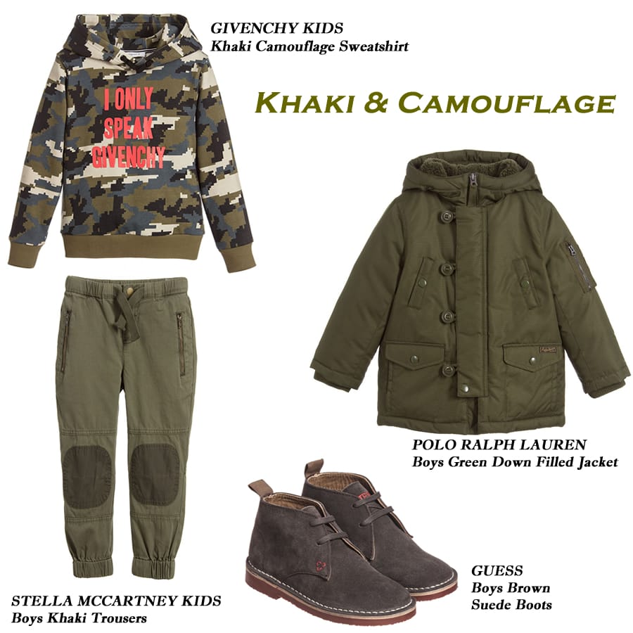 Khaki and Camouflage Season Trends - Children Boutique